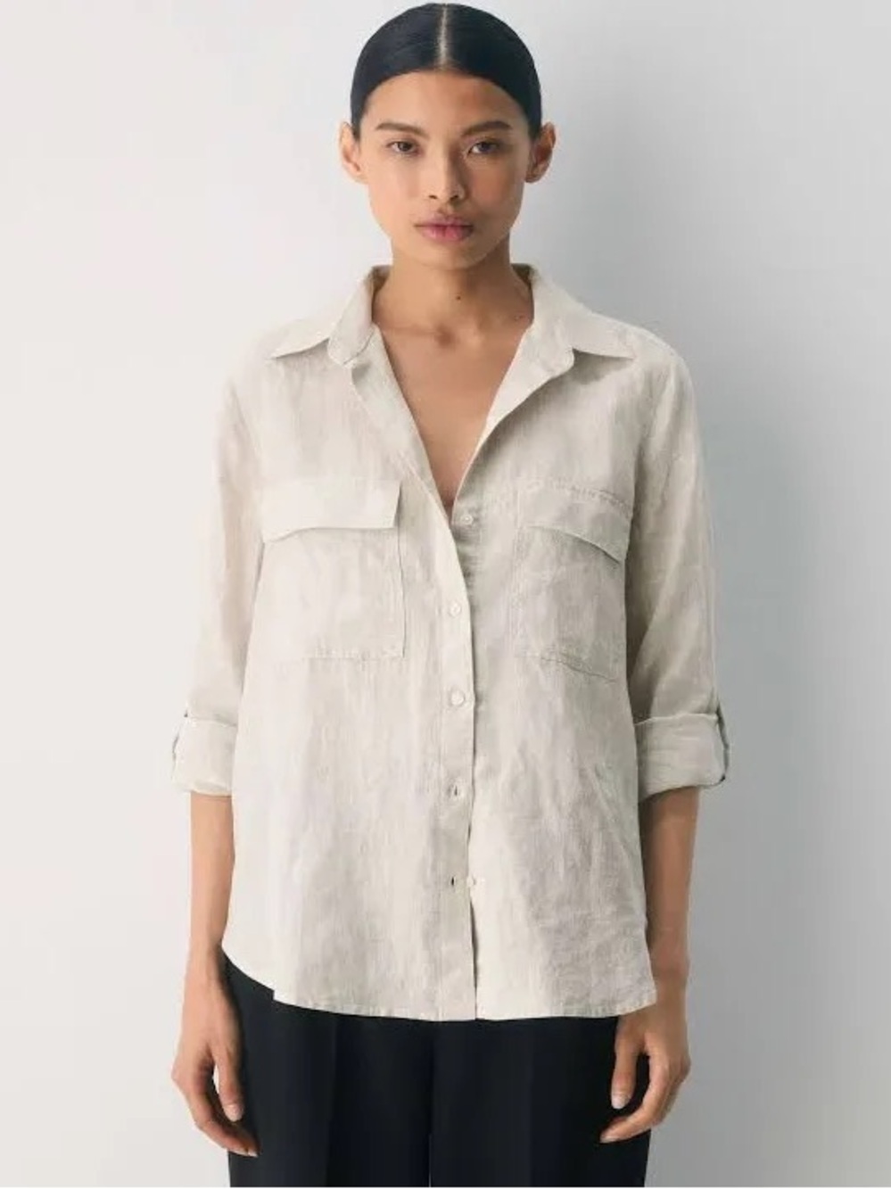 Aritzia Linen Shirt - XS - Ecru